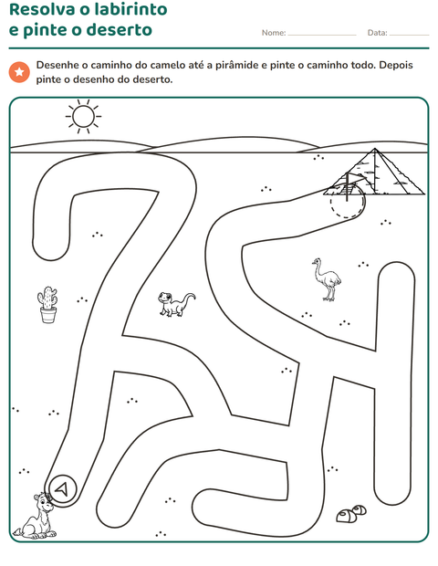 Pré-visualização da ficha de Atividades de labirinto para Educação infantil (pré-escola, 5-7 anos)