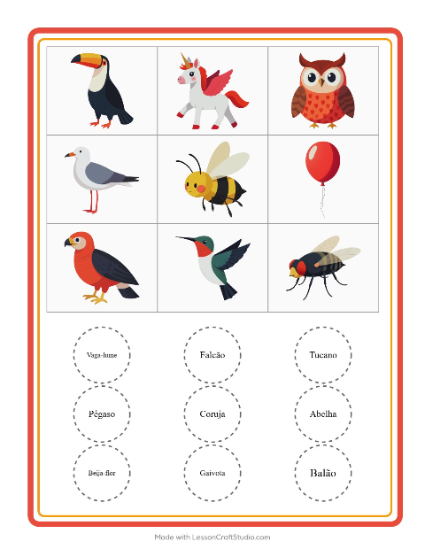 Bingo de imagens: Coisas que voam – para a educação infantil — 3
