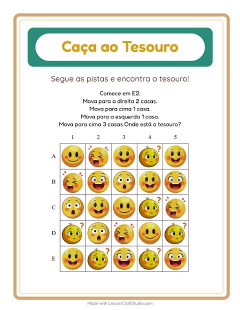 Pré-visualização da ficha de Caça Ao Tesouro com 4 de Julho para 1º ano do ensino fundamental