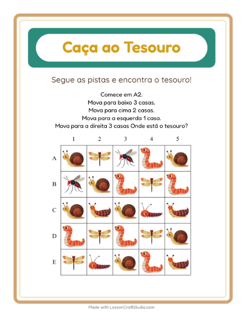 Pré-visualização da ficha de Caça Ao Tesouro com 4 de Julho para 1º ano do ensino fundamental
