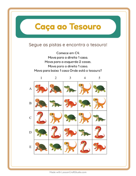 Pré-visualização da ficha de Caça Ao Tesouro com 4 de Julho para 1º ano do ensino fundamental