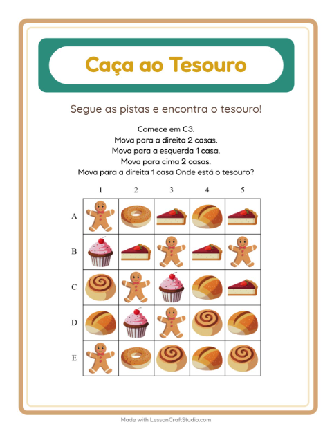 Pré-visualização da ficha de Caça Ao Tesouro com 4 de Julho para 1º ano do ensino fundamental