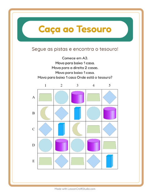 Pré-visualização da ficha de Caça Ao Tesouro com 4 de Julho para 1º ano do ensino fundamental