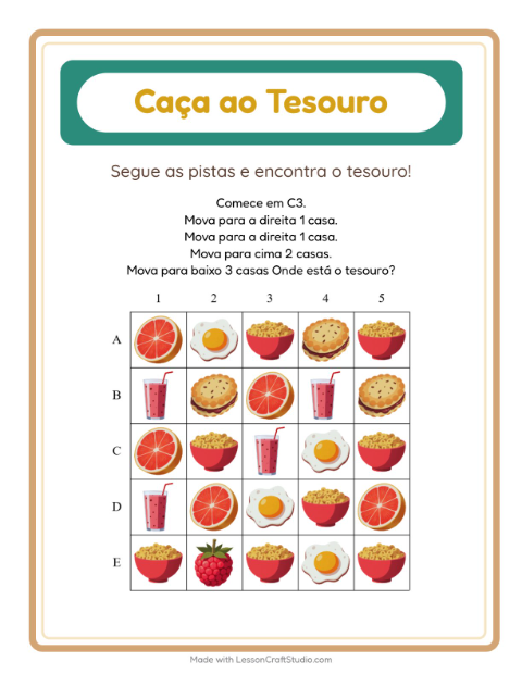 Pré-visualização da ficha de Caça Ao Tesouro com 4 de Julho para 1º ano do ensino fundamental