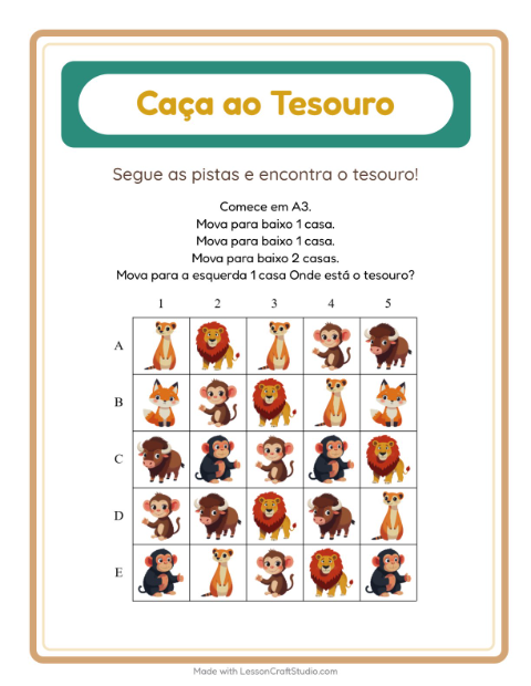 Pré-visualização da ficha de Caça Ao Tesouro com 4 de Julho para 1º ano do ensino fundamental