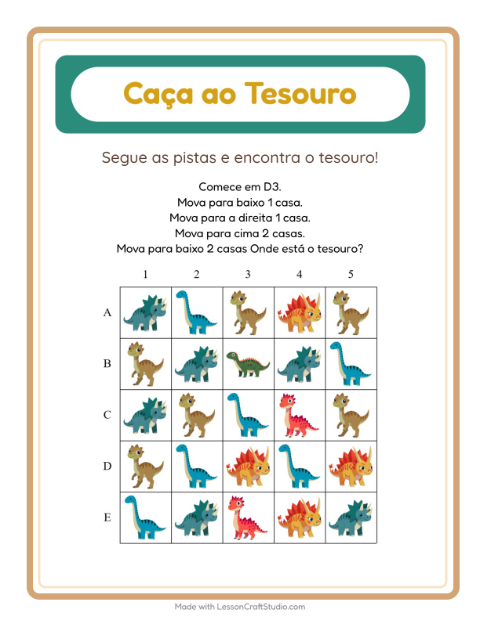 Pré-visualização da ficha de Caça Ao Tesouro com 4 de Julho para 1º ano do ensino fundamental