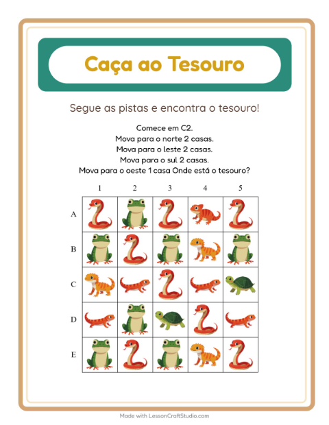 Pré-visualização da ficha de Caça Ao Tesouro com 4 de Julho para 1º ano do ensino fundamental