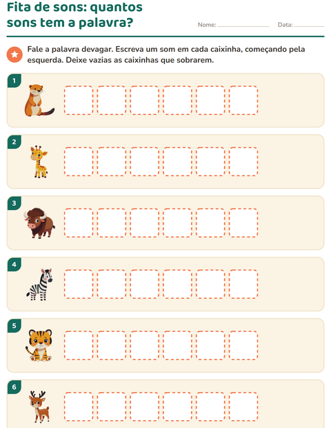 Prévia: Fita de sons: quantos sons tem a palavra?