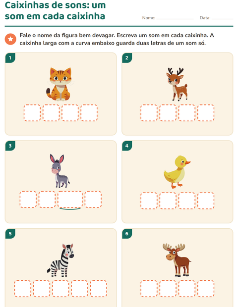 Caixinhas de sons com animais: um som em cada caixinha