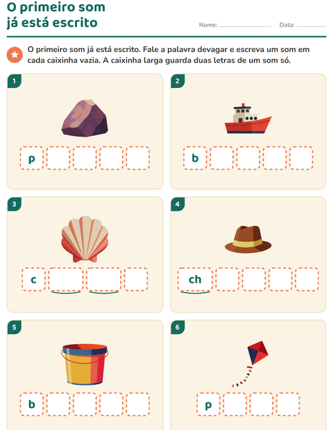 Pré-visualização da ficha de Caixinhas de sons com Praia para Educação infantil (pré-escola, 5-7 anos)