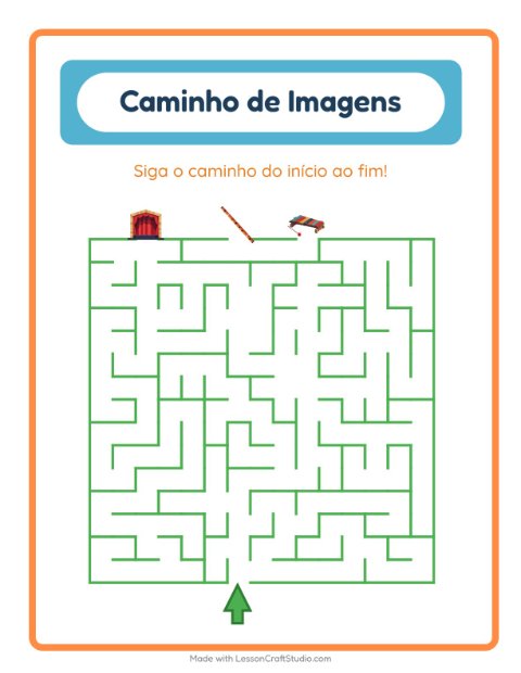 Pré-visualização da ficha de Caminho Ilustrado com Música para Educação infantil (pré-escola, 5-7 anos)