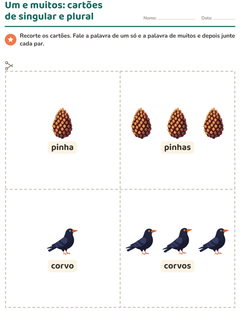 Pré-visualização da ficha de Cartões de figura e palavra com Diversos para Educação infantil (pré-escola, 5-7 anos)