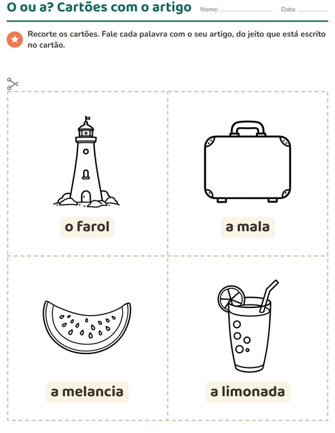 Pré-visualização da ficha de Cartões de figura e palavra com Praia PB para Educação infantil (pré-escola, 5-7 anos)