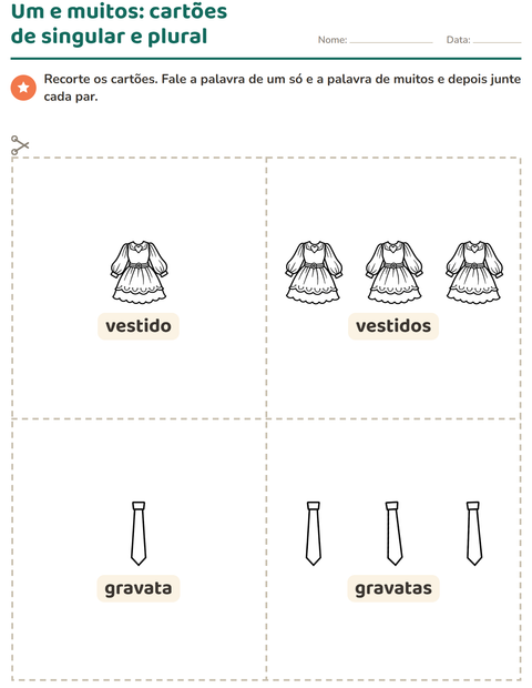 Pré-visualização da ficha de Cartões de figura e palavra com Vestuário PB para Educação infantil (pré-escola, 5-7 anos)