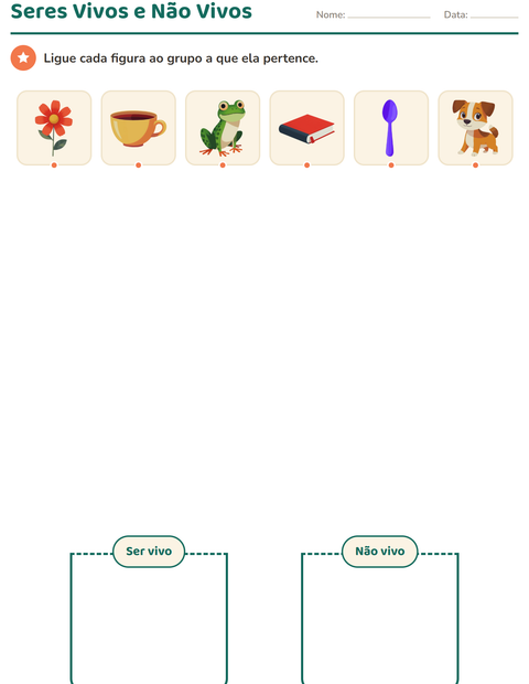 Pré-visualização da ficha de Classificar em Ciências para Educação infantil (pré-escola, 5-7 anos)