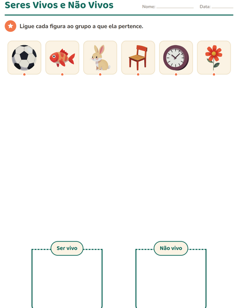 Pré-visualização da ficha de Classificar em Ciências para Educação infantil (pré-escola, 5-7 anos)