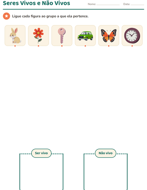 Pré-visualização da ficha de Classificar em Ciências para Educação infantil (pré-escola, 5-7 anos)