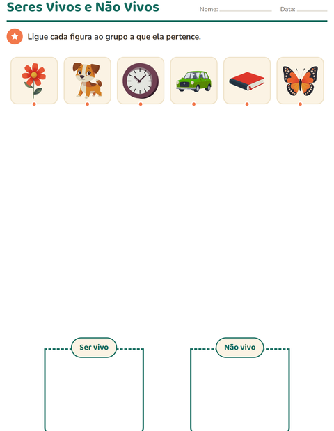 Pré-visualização da ficha de Classificar em Ciências para Educação infantil (pré-escola, 5-7 anos)