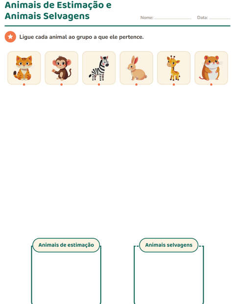 Pré-visualização da ficha de Classificar em Ciências para Educação infantil (pré-escola, 5-7 anos)