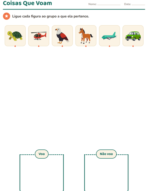 Pré-visualização da ficha de Classificar em Ciências para Educação infantil (pré-escola, 5-7 anos)