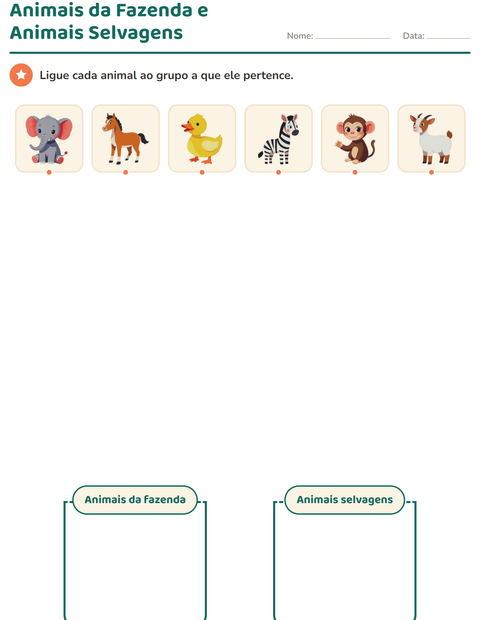 Pré-visualização da ficha de Classificar em Ciências para Educação infantil (pré-escola, 5-7 anos)