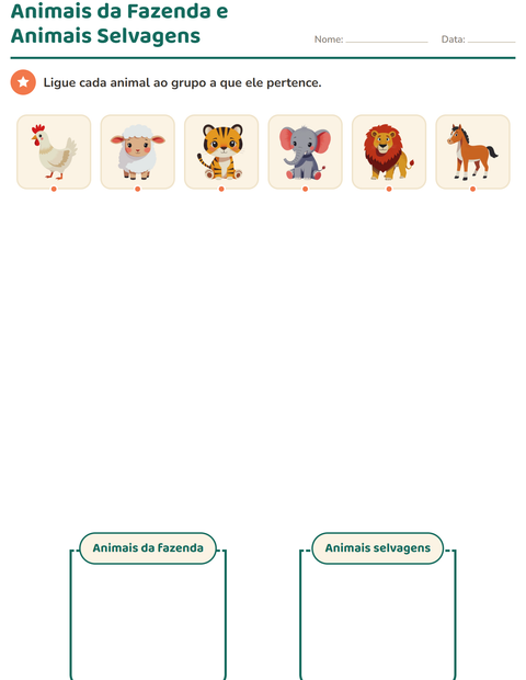 Pré-visualização da ficha de Classificar em Ciências para Educação infantil (pré-escola, 5-7 anos)