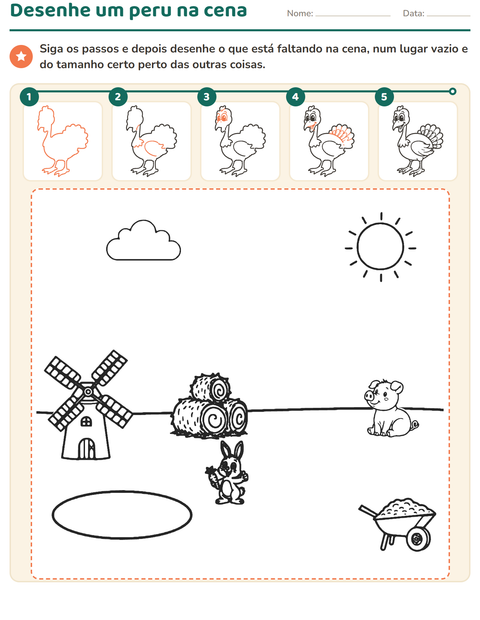 Pré-visualização da ficha de Como desenhar para 1º ano do ensino fundamental