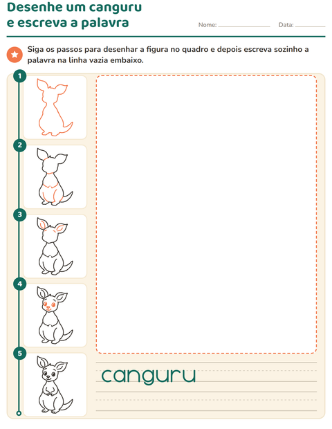 Pré-visualização da ficha de Como desenhar para Educação infantil (pré-escola, 5-7 anos)