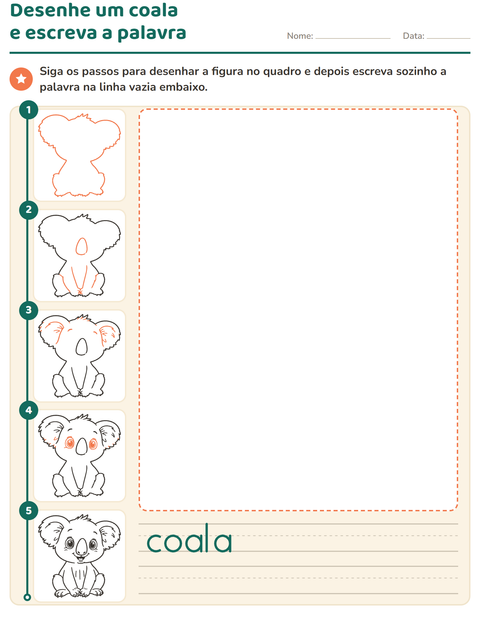 Pré-visualização da ficha de Como desenhar para Educação infantil (pré-escola, 5-7 anos)