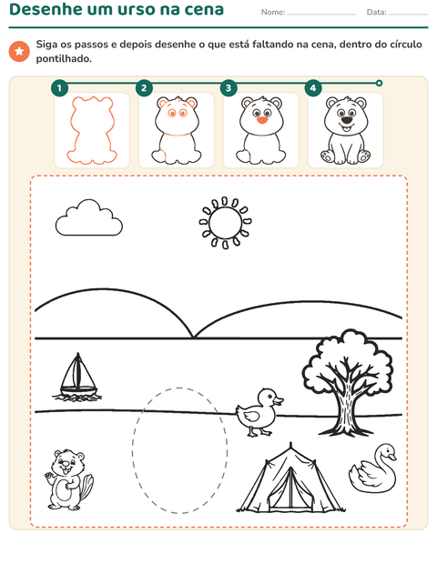 Pré-visualização da ficha de Como desenhar para 1º ano do ensino fundamental