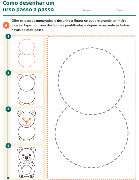 Pré-visualização da ficha de Como desenhar para Educação infantil (pré-escola, 5-7 anos)