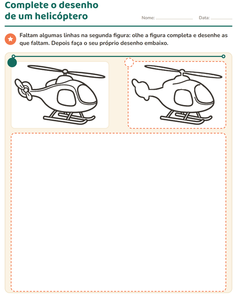 Pré-visualização da ficha de Como desenhar para Educação infantil (pré-escola, 5-7 anos)