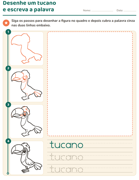 Pré-visualização da ficha de Como desenhar para Educação infantil (pré-escola, 5-7 anos)