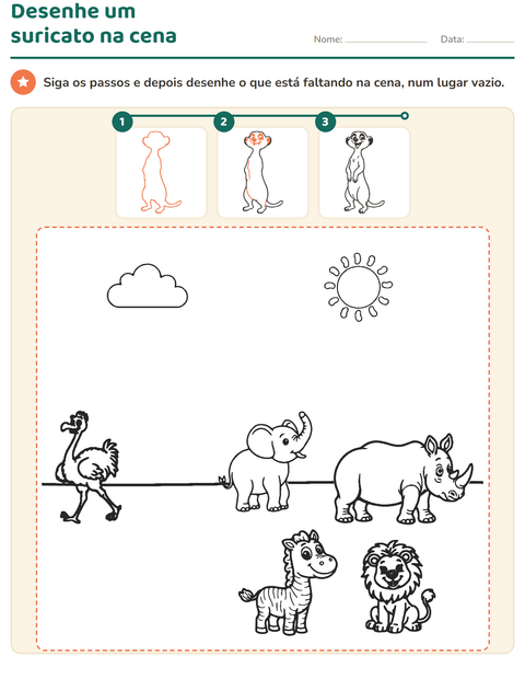 Pré-visualização da ficha de Como desenhar para 1º ano do ensino fundamental