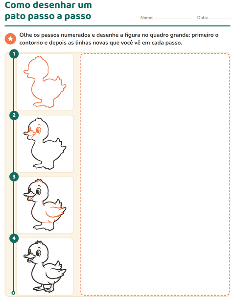 Pré-visualização da ficha de Como desenhar para Educação infantil (pré-escola, 5-7 anos)