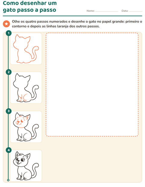 Como desenhar um gato passo a passo