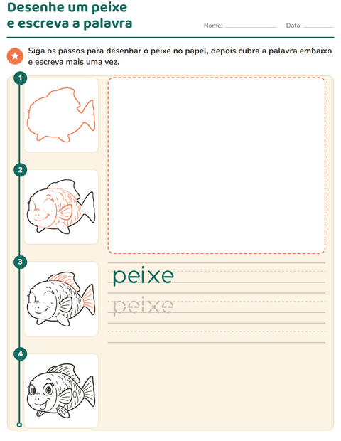 Pré-visualização da ficha de Como desenhar para Educação infantil (pré-escola, 5-7 anos)