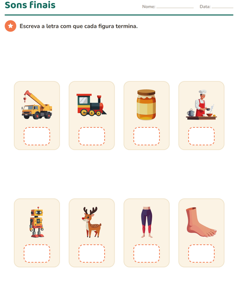 Pré-visualização da ficha de Consciência fonológica para Educação infantil (pré-escola, 5-7 anos)