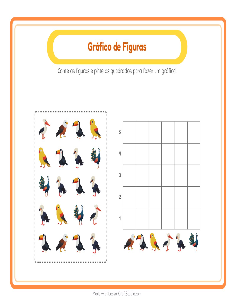 Pré-visualização da ficha de Contagem Em Gráfico com 4 de Julho para Educação infantil (pré-escola, 5-7 anos)