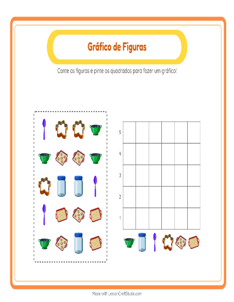 Pré-visualização da ficha de Contagem Em Gráfico com 4 de Julho para Educação infantil (pré-escola, 5-7 anos)