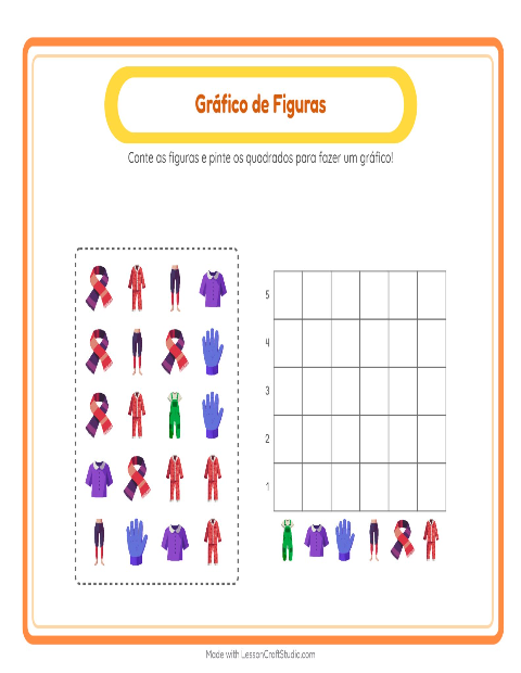Pré-visualização da ficha de Contagem Em Gráfico com 4 de Julho para Educação infantil (pré-escola, 5-7 anos)