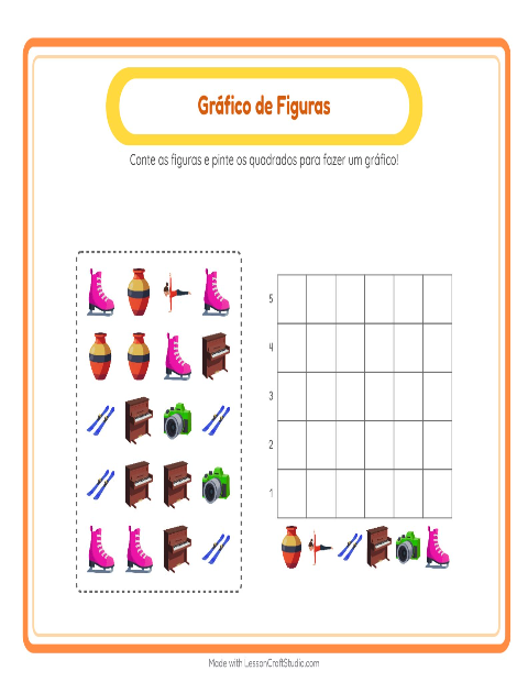Pré-visualização da ficha de Contagem Em Gráfico com 4 de Julho para Educação infantil (pré-escola, 5-7 anos)