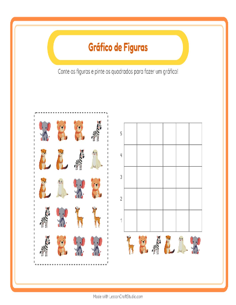 Pré-visualização da ficha de Contagem Em Gráfico com 4 de Julho para Educação infantil (pré-escola, 5-7 anos)