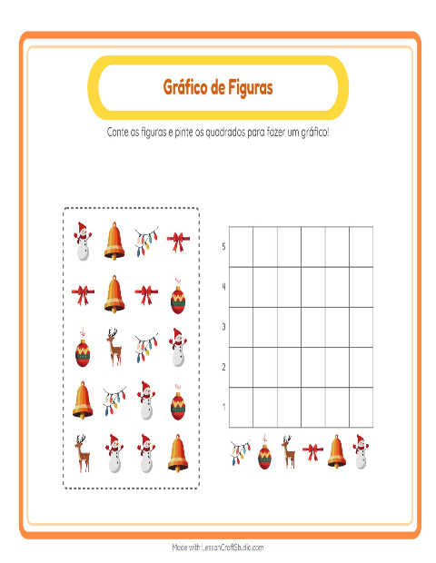 Pré-visualização da ficha de Contagem Em Gráfico com 4 de Julho para Educação infantil (pré-escola, 5-7 anos)