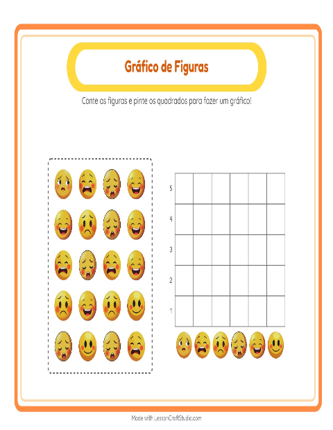 Pré-visualização da ficha de Contagem Em Gráfico com 4 de Julho para Educação infantil (pré-escola, 5-7 anos)