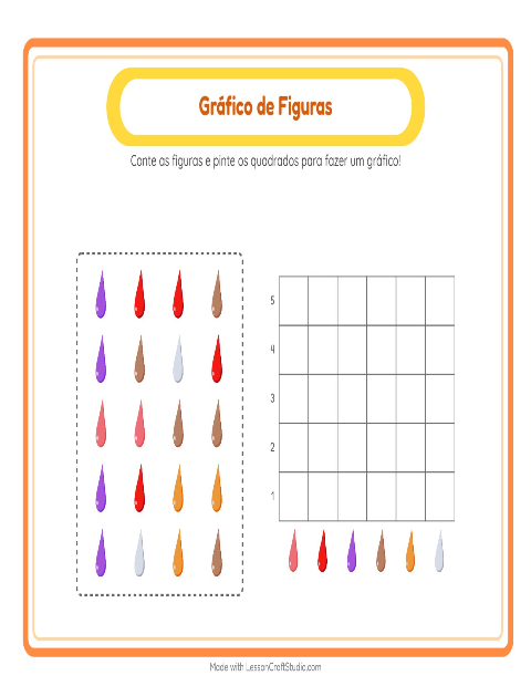 Pré-visualização da ficha de Contagem Em Gráfico com 4 de Julho para Educação infantil (pré-escola, 5-7 anos)