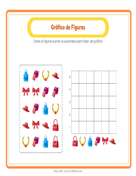 Prévia: Gráfico de barras: Acessórios – atividade para o 1º ano