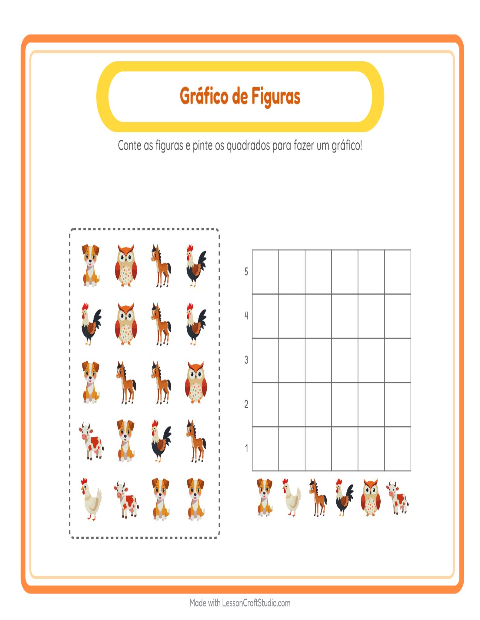 Prévia: Gráfico de barras: Animais da fazenda – atividade para o 1º ano