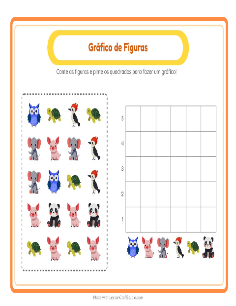 Prévia: Gráfico de barras: Animais – atividade para o 1º ano