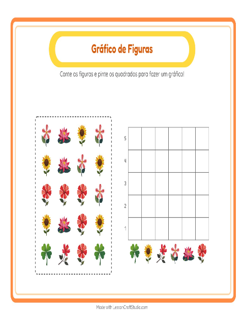 Prévia: Gráfico de barras: Flores – atividade para o 1º ano